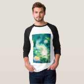 アホロートルの花のオアシス Tシャツ (正面フル)