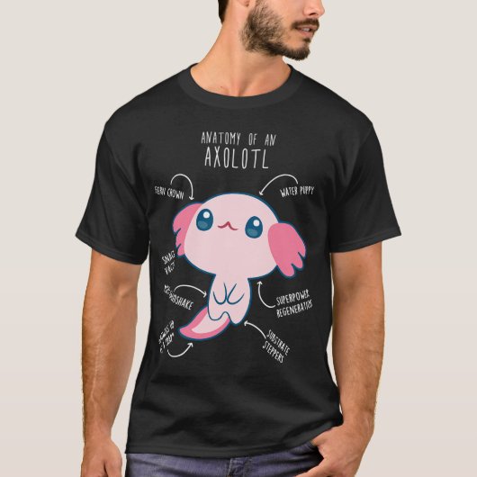 アホロートルの解剖学 Tシャツ (正面)