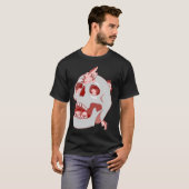 アホロートルの頭蓋骨 Tシャツ (正面フル)
