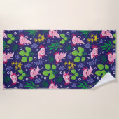 アホロートル ビーチタオル (正面)