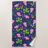 アホロートル ビーチタオル (正面)