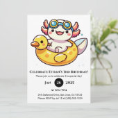 アホロートル フロート 楽しい 誕生日 招待状 (スタンド正面)