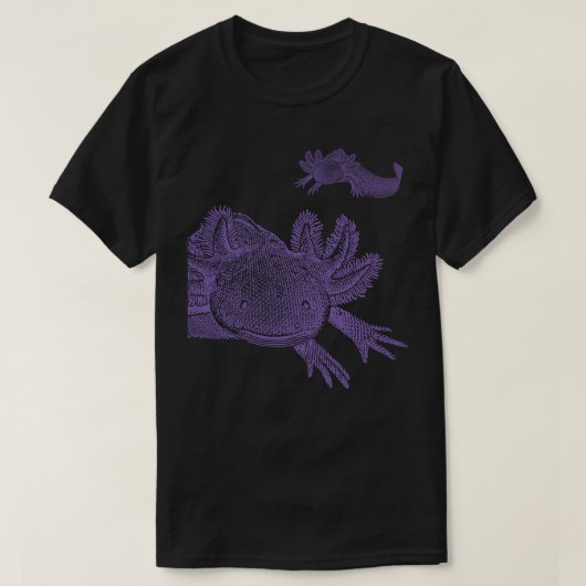 アホロートルTシャツ - パープル Tシャツ (デザイン正面)