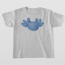 アホロートルTシャツ - ブルー