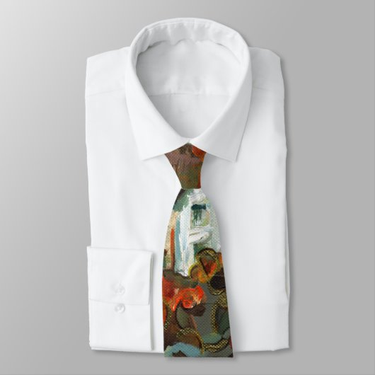 アホワイトハウス&秋の木 ネクタイ (タイ)