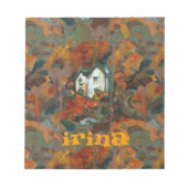 アホワイトハウス&秋の木 ノートパッド (正面)