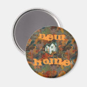 アホワイトハウス&秋の木 マグネット (正面/裏面)