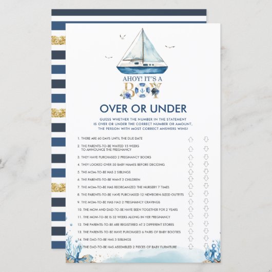 アホ航海のイベビーゲームの上か下の少年 (正面/裏面)