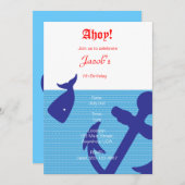 アホ航海のイ誕生日招待状 招待状 (正面/裏面)