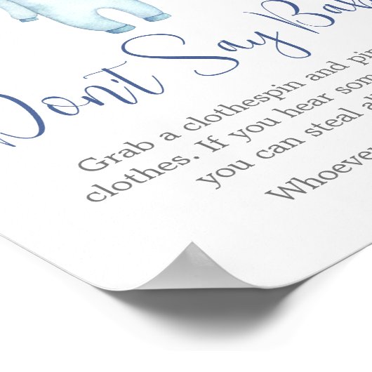 アホ航海のイ赤ちゃんシャワーベビー ポスター (角)