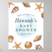 アホ航海のイ赤ちゃんシャワー歓迎サイン ポスター (正面)