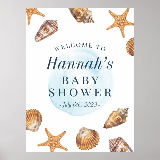 アホ航海のイ赤ちゃんシャワー歓迎サイン ポスター (正面)