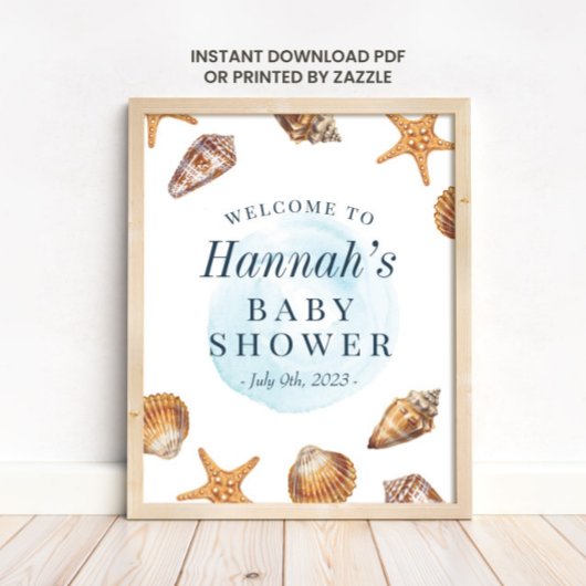 アホ航海のイ赤ちゃんシャワー歓迎サイン ポスター