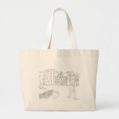 アボインキャッスルアーチャーとスコットドッグトートバッグ ラージトートバッグ (正面)