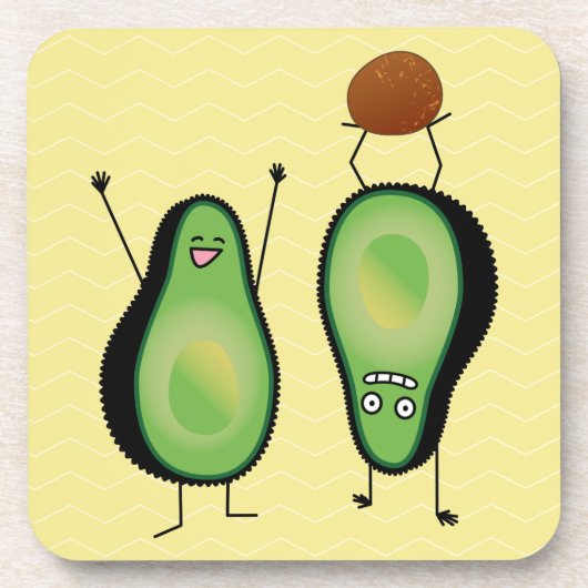 アボカおもしろいドの応援席緑の穴 コースター (正面)