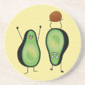 アボカおもしろいドの応援席緑の穴 コースター (正面)