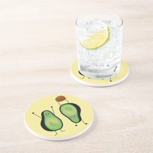 アボカおもしろいドの応援席緑の穴 コースター (側面)
