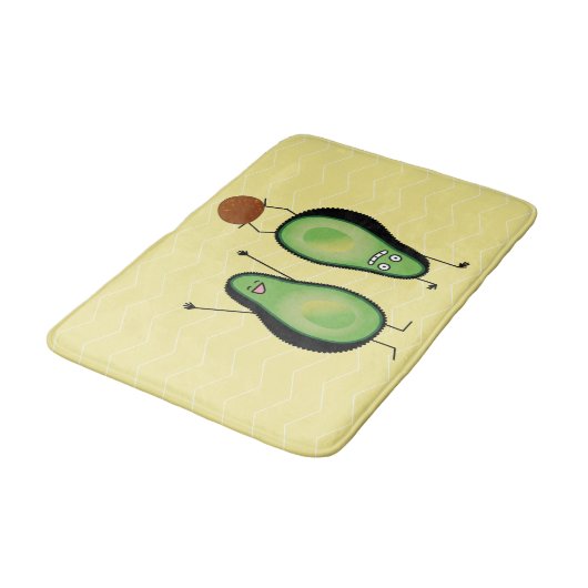 アボカおもしろいドの応援席緑の穴 バスマット (アングル)