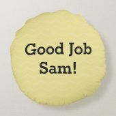 アボカおもしろいドの応援席緑の穴 ラウンドクッション (裏面)