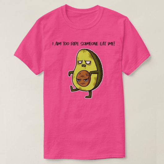 アボカおもしろいドの漫画 Tシャツ (デザイン正面)