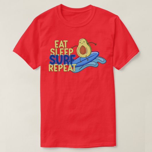 アボカおもしろいドサーフィン14 1 Tシャツ (デザイン正面)