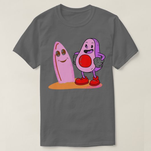アボカおもしろいドサーフィン29 Tシャツ (デザイン正面)