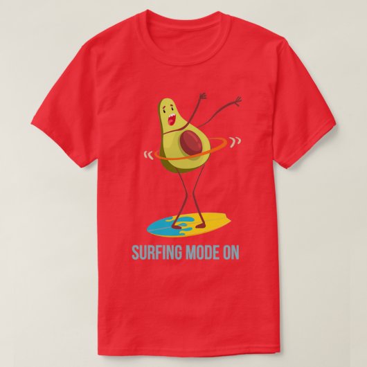 アボカおもしろいドサーフィン42 Tシャツ (デザイン正面)
