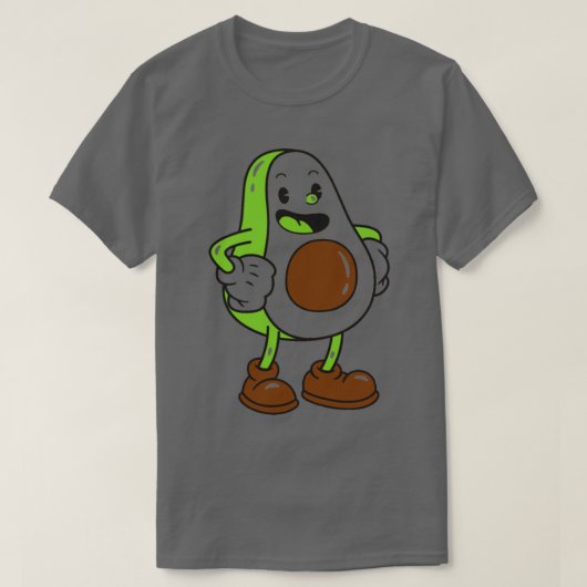 アボカおもしろいドスタイル Tシャツ (デザイン正面)