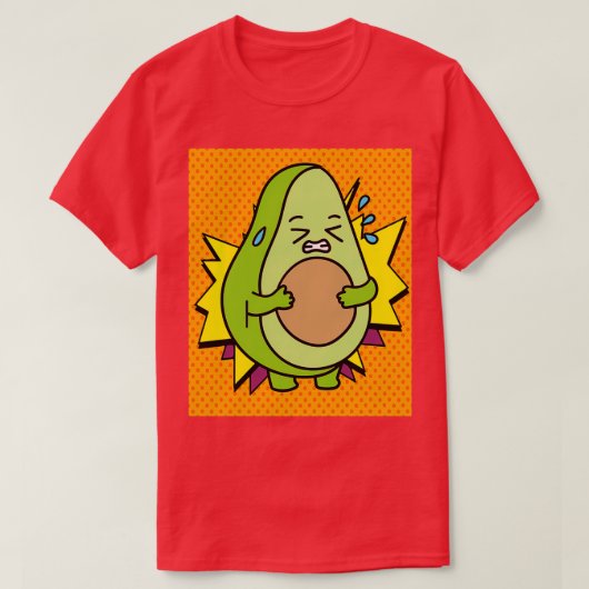 アボカおもしろいドフルーツ10 Tシャツ (デザイン正面)
