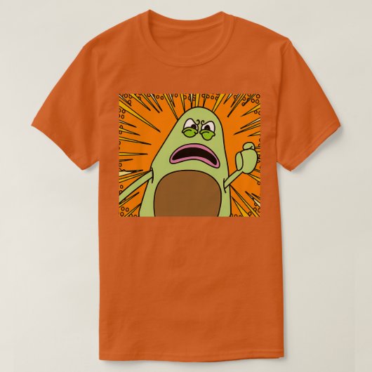 アボカおもしろいドフルーツ7 Tシャツ (デザイン正面)