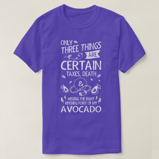 アボカおもしろいド愛好家 Tシャツ (デザイン正面)