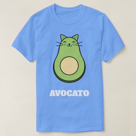アボカおもしろいド猫のかわいいデザイン Tシャツ (デザイン正面)