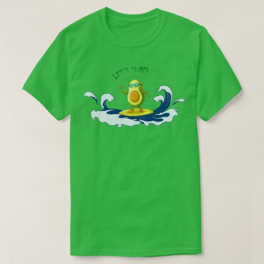 アボカおもしろいド膨満 Tシャツ (デザイン正面)