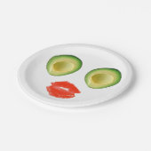 アボカおもしろいド顔4フランシス ペーパープレート (アングル)