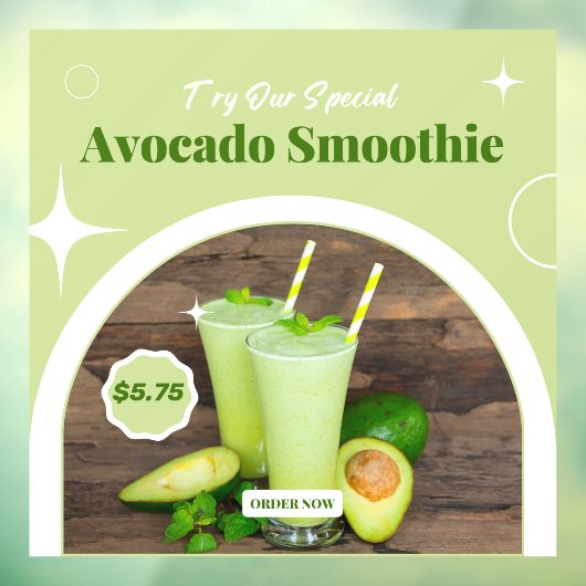 アボカカスタマイズドスムージーショップのプロモーション価格 ウィンドウサイン (シート3)