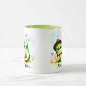 アボカカスタムドカップル名パーソナライズされた マグカップ (中央)
