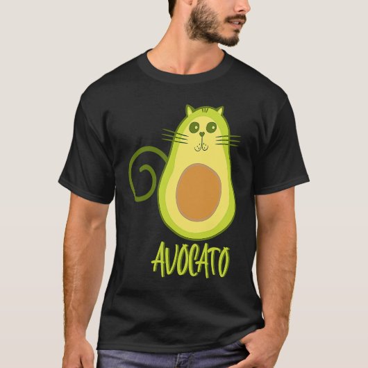 アボカトー アボカド 猫とヴィーガン Tシャツ (正面)