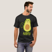 アボカトー アボカド 猫とヴィーガン Tシャツ (正面フル)