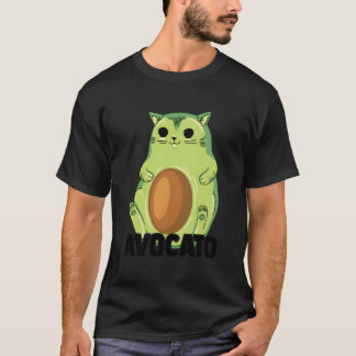 アボカト 猫 アボカド フード ダジャレ フルーツ ヴィーガン ネコ Tシャツ