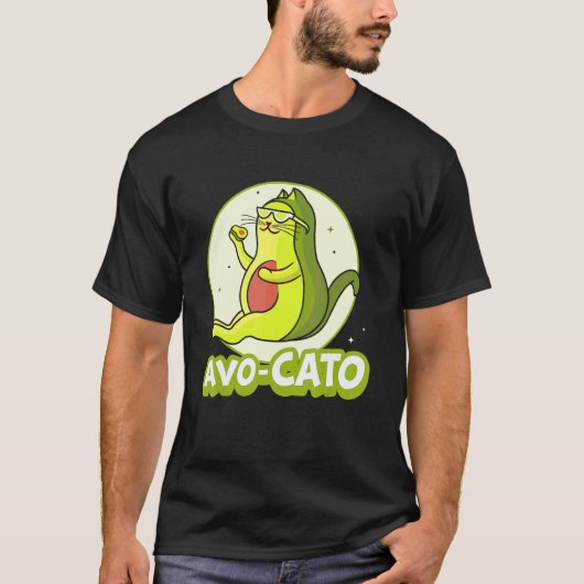 アボカト 猫 アボカド ヴィーガン 仔猫 Tシャツ (正面)