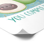 アボカドあなたが完了する私の愛かわいい水色 ポスター (角)