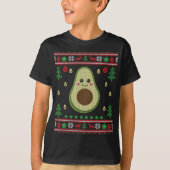 アボカドおもしろいの醜いクリスマスセーター果実愛好家G Tシャツ (正面)