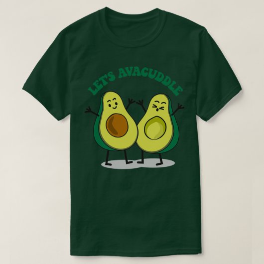 アボカドおもしろいを食べる Tシャツ (デザイン正面)