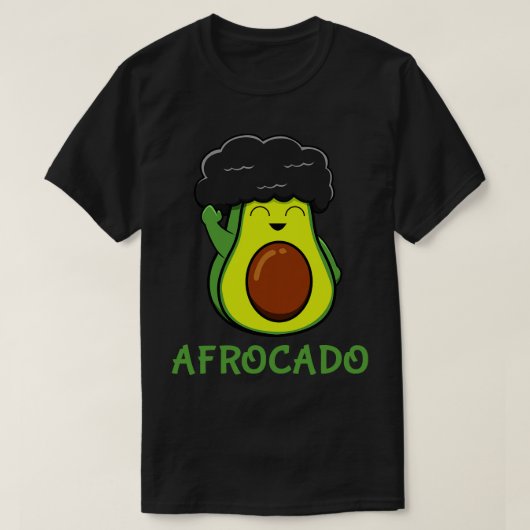 アボカドおもしろいアフログアカモール Tシャツ (デザイン正面)