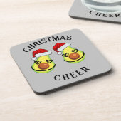 アボカドおもしろいクリスマス応援 コースター (左側)