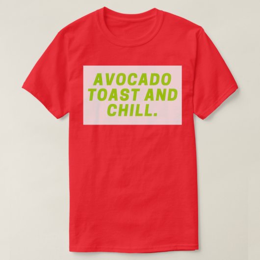 アボカドおもしろいトーストのブランチ愛好家デザイン Tシャツ (デザイン正面)