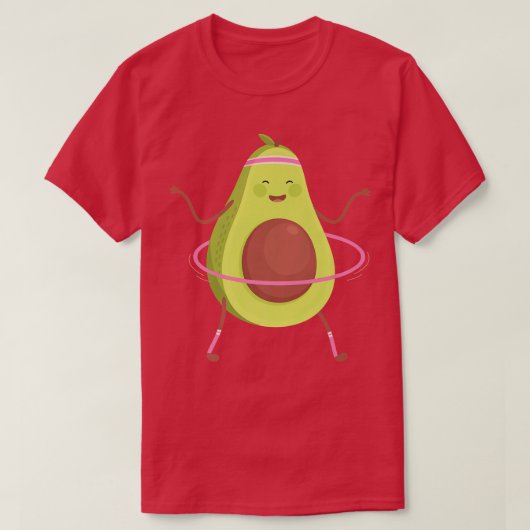アボカドおもしろいドイングフラフープ Tシャツ (デザイン正面)