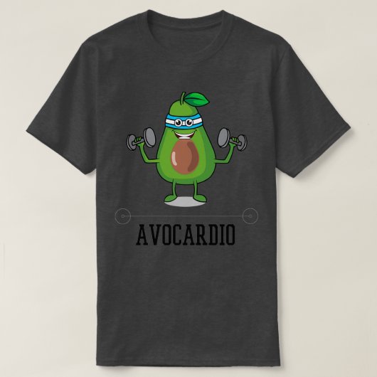 アボカドおもしろいド・カーディオ Tシャツ (デザイン正面)