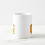 アボカドおもしろいパイナップル最高のフレンズBFFかわいい コーヒーマグカップ (中央)