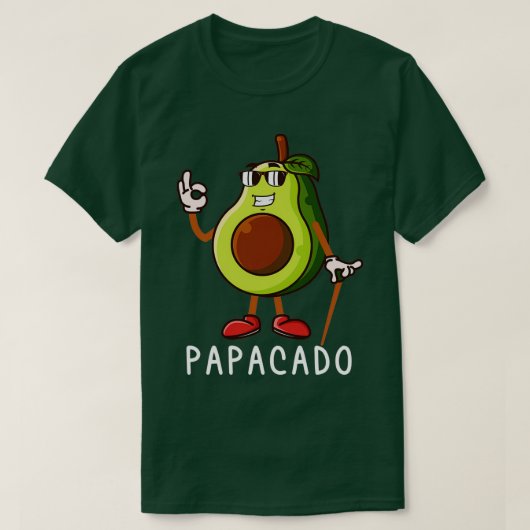 アボカドおもしろいパパカドパパアンプ父ギフト男性へ Tシャツ (デザイン正面)